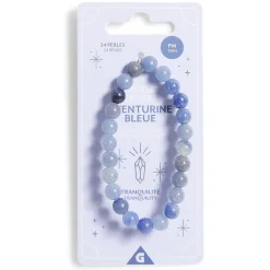 Discount Gifi Bracelet crystal fin 24 perles aventurine bleu - Tranquilité