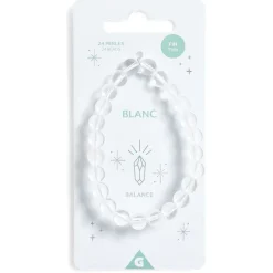 Sale Gifi Bracelet crystal fin 24 perles blanc transparent - Balance