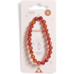 Discount Gifi Bracelet crystal fin 24 perles cornaline auburn - Vitalité