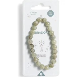 Online Gifi Bracelet crystal fin 24 perles labradorite vert - Équilibre