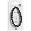 Hot Gifi Bracelet crystal fin 26 perles obsidienne noir - Détente