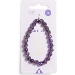 Outlet Gifi Bracelet crystal large 26 perles améthyste noir - Énergie