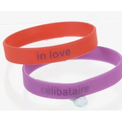 Hot Gifi Bracelet silicone design humeur x2