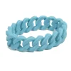Best Gifi Bracelet silicone effet chaîne bleu turquoise