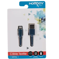 Cable de recharge Homday Xpert bleu*Gifi Outlet