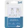 Cable LED 3 EN 1 universel*Gifi Online