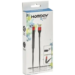 Cable USB/USB-C support téléphone*Gifi Hot