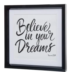 Gifi Cadre déco avec inscription en anglais believe in your dreams