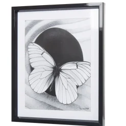 Gifi Cadre déco papillon noir et blanc