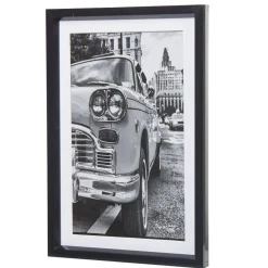 Gifi Cadre déco voiture vintage noir et blanc