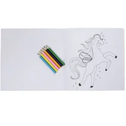 Cahier de coloriage avec crayons de couleurs*Gifi Discount
