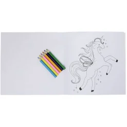 Cahier de coloriage avec crayons de couleurs*Gifi Discount