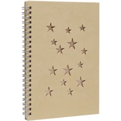 Cahier en kraft avec étoiles A5 140 pages*Gifi Clearance