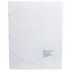 Cahier grands carreaux couverture rigide 96 pages 17x22cm x5*Gifi Online