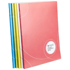Cahier grands carreaux couverture rigide 96 pages 24x32cm x5*Gifi New