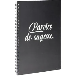 Cahier inscription Paroles de sagesse A4 noir 184 pages*Gifi Hot