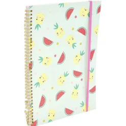 Cahier à spirale avec élastique latéral format A4 184 pages*Gifi New