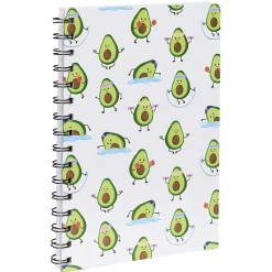 Cahier à spirale motif avocat sportif format A5 blanc vert 160 pages*Gifi Discount