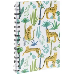 Cahier à spirale motif léopard A5 blanc 160pages*Gifi Online