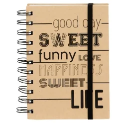 Cahier Wording à spirales format A6 avec élastique 96 pages*Gifi Best