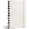 Carnet spirale A5 avec élastique 15x21cm couverture sable 160 pages*Gifi Outlet
