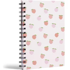 Carnet spirale A5 à lignes thème fruit pêche 160 pages*Gifi Clearance