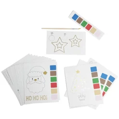 Gifi Carte de Noël x20 avec peinture à l'eau