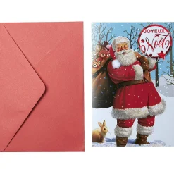 Carte de voeux Joyeux Noël motif Père Noël*Gifi Best