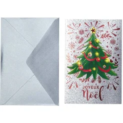 Carte de voeux Joyeux Noël motif Sapin*Gifi Outlet