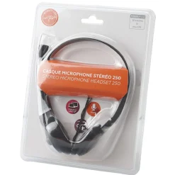 Casque gaming avec micro flexible réglable noir*Gifi Online