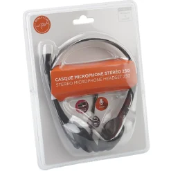 Casque gaming avec micro flexible réglable noir*Gifi Online