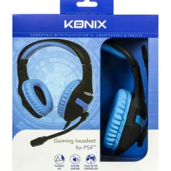 Casque gaming PS-400 pour PS4 Konix bleu*Gifi Outlet