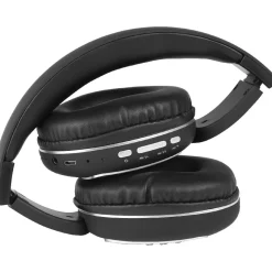 Casque vintage Bluetooth noir argent*Gifi
