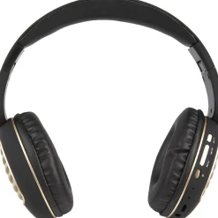 Casque vintage Bluetooth noir doré*Gifi Best