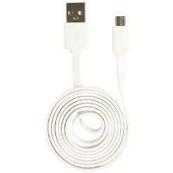 Câble de charge micro USB plat 1 m blanc ou noir*Gifi New