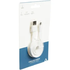 Câble de charge USB-C plat 1 m blanc ou noir*Gifi Outlet