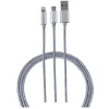 Câble 2 en 1 gris pour IPHONE*Gifi Clearance