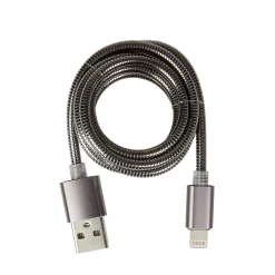 Câble Lightining métal Noir charge rapide pour iPhone et iPad*Gifi Hot