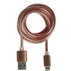 Câble Lightining métal Rose charge rapide pour iPhone et iPad*Gifi Discount