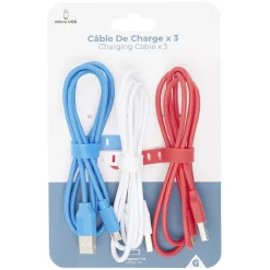 Câble micro USB 1 m x3*Gifi Sale