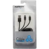Câble noir 2 en 1 pour Iphone*Gifi Outlet