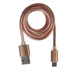 Câble USB vers micro USB métal Rose charge rapide*Gifi Sale