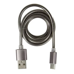 Câble USB vers USB C métal Noir charge rapide*Gifi Outlet