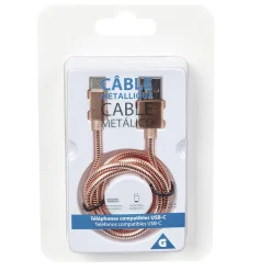 Câble USB vers USB C métal Rose charge rapide*Gifi Sale