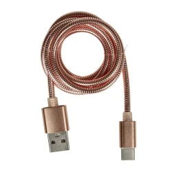 Câble USB vers USB C métal Rose charge rapide*Gifi Sale