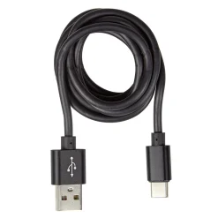 Câble USB vers USB C plastique PP Noir charge rapide*Gifi Clearance