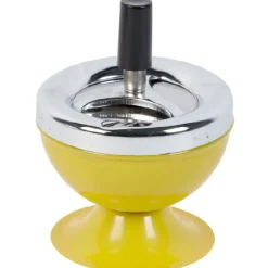 Cendrier poussoir jaune*Gifi Discount