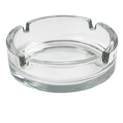 Cendrier rond transparent en verre x2*Gifi Online
