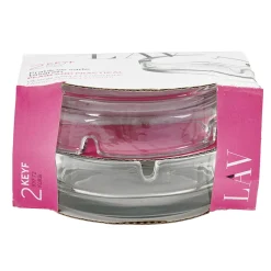 Cendrier rond transparent en verre x2*Gifi Online