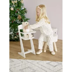 Gifi Jeux D'Imagination Et D'Imitation<Chaise haute pour poupon en bois avec coussin